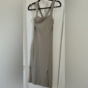 Abercrombie taupe summer knit dress